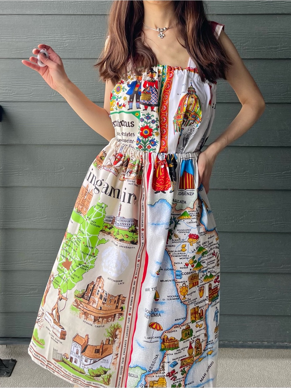 Continental Keepsakes | Handmade Vintage Tea Towel Top + Skirt Set SKU 06261